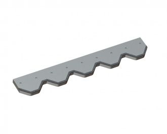 Counter knife middle 785x134x25 Premium Line for Vecoplan LLC (Retech) 