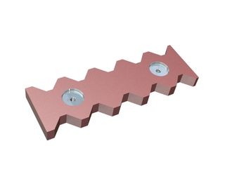 Counter Knive 487x155x38 Hardox for Vecoplan LLC (Retech) 