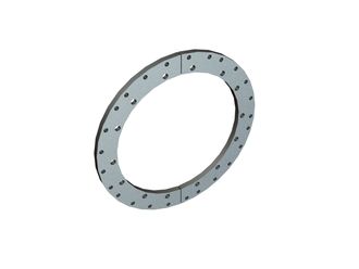 Flange ring (adapter) 2-piece ECO-Rotor, 7 rows for Lindner Recyclingtech Lindner Komet 2200 HP
