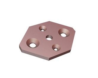 Knife holder-base plate 166x117x12 Hardox for Lindner Recyclingtech Lindner Meteor 1750