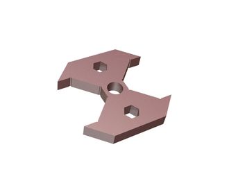 Knife holder-cover plate 117x114x15 Hardox for Lindner Recyclingtech Lindner Meteor 1750