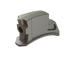 Knife holder hard-faced 322x234x86 for Komptech-Farwick 