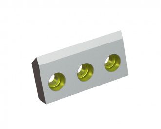 Rotor knife left 189x98x34 Eco Line 3 counter-sunk holes, blade 55°, X-version for Herbold Meckesheim GmbH Herbold SMS 80/120 Rotor knife left 189x98x34 Eco Line 3 counter-sunk holes, blade 55°, X-version for Herbold Meckesheim GmbH Herbold SMS 80/120