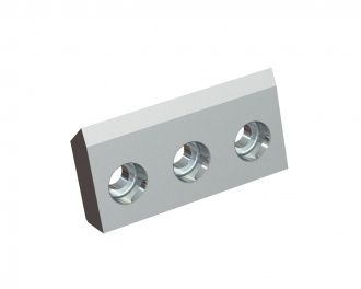 Rotor knife left 189x98x34 Premium Line 3x counter-sunk holes, edge 55.5°, X-version for Herbold Meckesheim GmbH Herbold SMS 80/120 Rotor knife left 189x98x34 Premium Line 3x counter-sunk holes, edge 55.5°, X-version for Herbold Meckesheim GmbH Herbold SMS 80/120