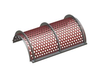 Screen basket 760 wide, sheet thickness t=4+6 