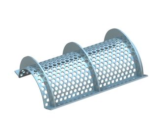 Screen basket 796 wide, sheet thickness t=8 for Vecoplan LLC (Retech) Vecoplan VAZ 800 XL