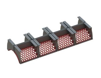 Screen basket 8-piece 1972 wide for Vecoplan LLC (Retech) 