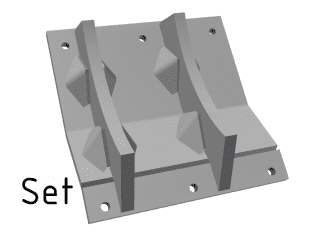 Set comb stripper 12-parts for Vecoplan Vecoplan VVZ