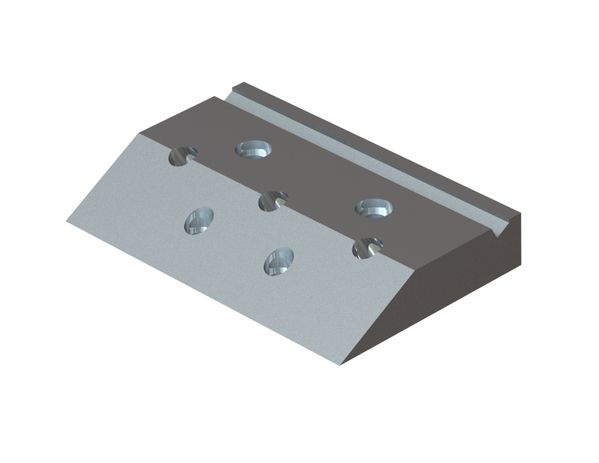 Clamping bar for counter knife 345x224x60 for Lindner Recyclingtech 