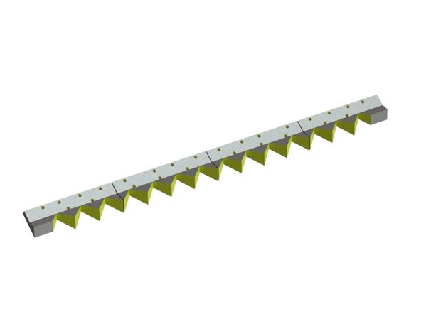 Counter knife 2493x200x39/81 4-piece Eco Line for Zeno Zerkleinerungsmaschinen 