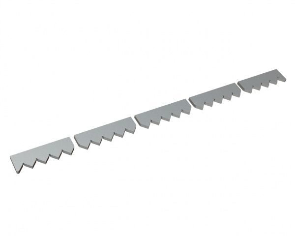 Counter knife 5-parts 1993x125x25 Premium Line for Vecoplan LLC (Retech) Vecoplan VAZ 160/200