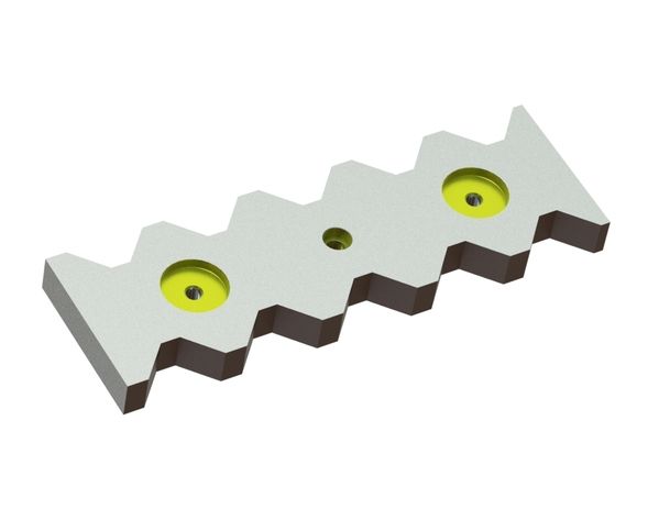 Counter knife externally 487x155x38 Eco Line for Vecoplan LLC (Retech) 