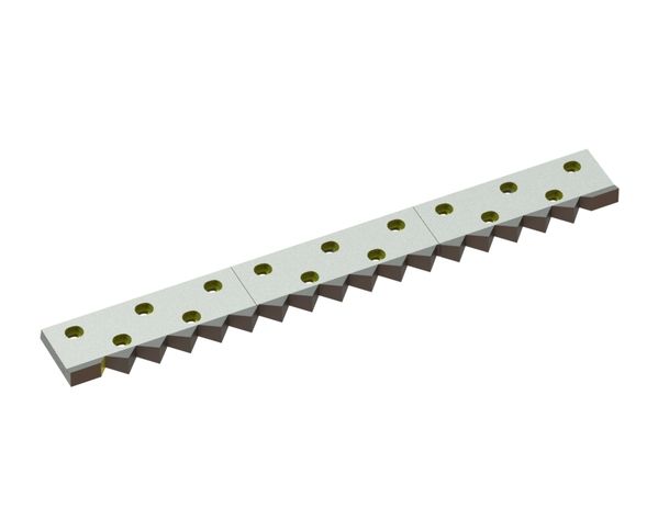 Counter knife-kit, 3-piece 1394x165x42 Eco Line for Zeno Zerkleinerungsmaschinen 