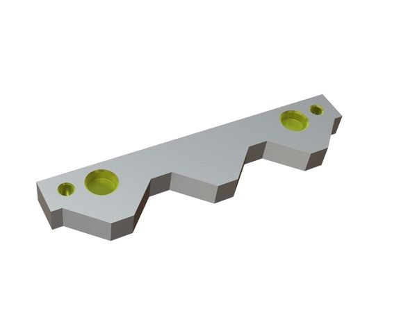 Counter knife middle 351x75x29 Eco Line for Vecoplan LLC (Retech) Vecoplan VVZ 210 Hurricane