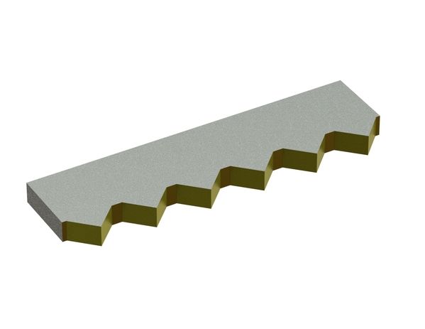 Counter-knife middle 388x107x25 Eco Line for Vecoplan Vecoplan VAZ 2500