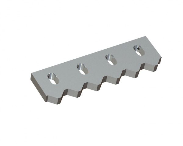 Counter knife middle 389x115x28 Premium Line for Vecoplan LLC (Retech) 