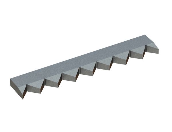 Counter knife middle 510x87x28 Premium Line for Vecoplan LLC (Retech) 