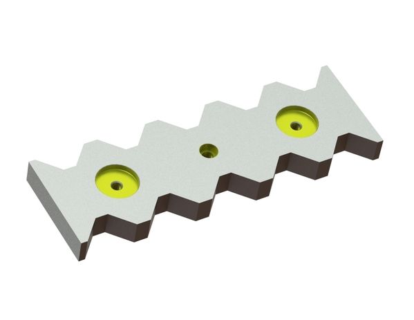 Counter knife middle outside 476x155x38 Eco Line for Vecoplan LLC (Retech) 