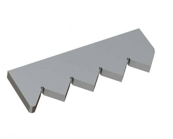 Counter knife outside 381x125x25 Premium Line for Vecoplan LLC (Retech) Vecoplan VAZ 2500