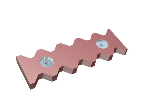 Counter Knive 487x155x38 Hardox for Vecoplan LLC (Retech) 