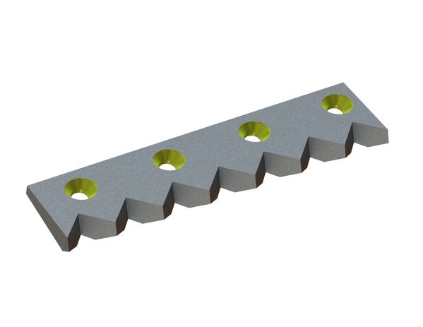 Gegenmesser mitte links 454x113x32 Eco Line für Weima Maschinenbau GmbH 