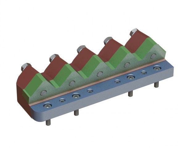 Klemmleiste rechts 399x36x32 für Eldan HPG 205