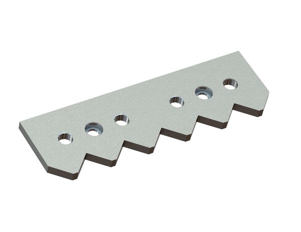 Knife pad middle 381x120x15 for Vecoplan 