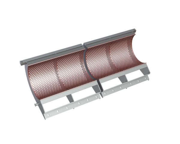 Screen basket 1840 wide, sheet thickness t=10 for Vecoplan LLC (Retech) Vecoplan VAZ 1800