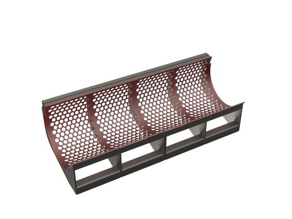 Screen basket 2-piece 2040 wide for Vecoplan 