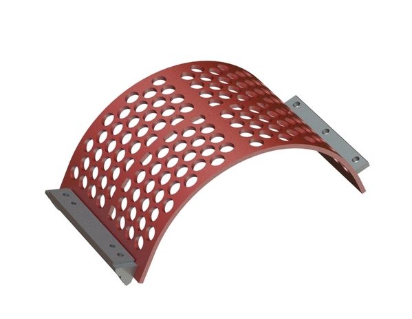 Screen basket 524 wide, sheet thickness t= 15 for Lindner Recyclingtech 