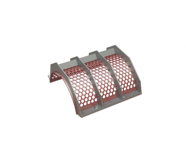 Screen basket 655 wide, sheet thickness t=10 for Lindner Recyclingtech Lindner Micromat MS