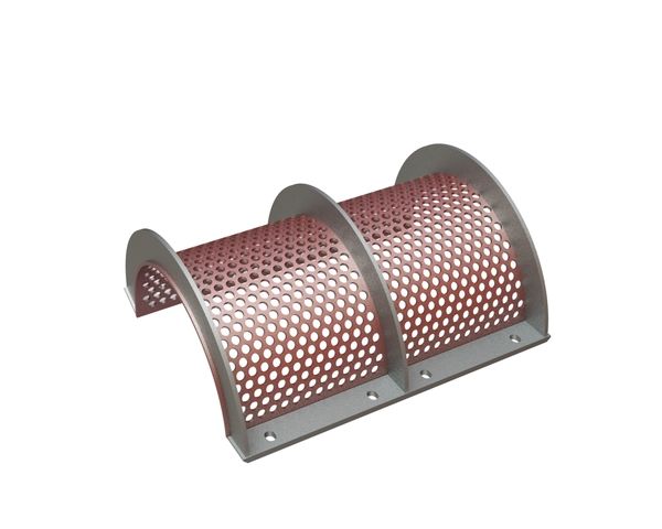 Screen basket 796 wide, sheet thickness t=8 for Vecoplan LLC (Retech) Vecoplan VAZ 1600 XL (Retech RG 62 XL)