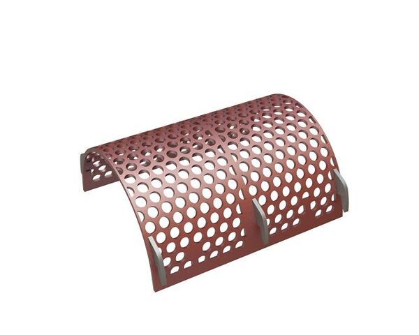 Screen basket 835 wide, sheet thickness t=15 for Vecoplan 