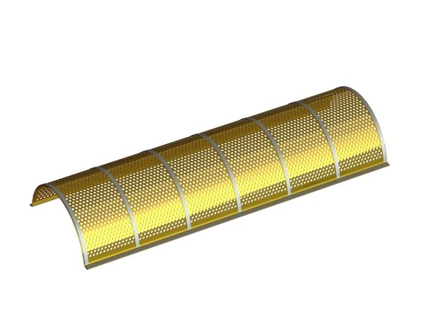 Siebblech 1450 breit, Siebblechstärke t=3+2 für 