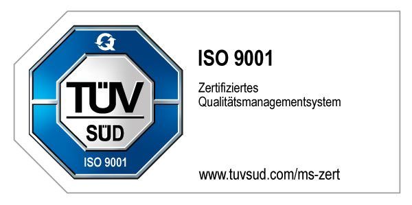 TÜV-Zertifizierung für ISO 9001:2019